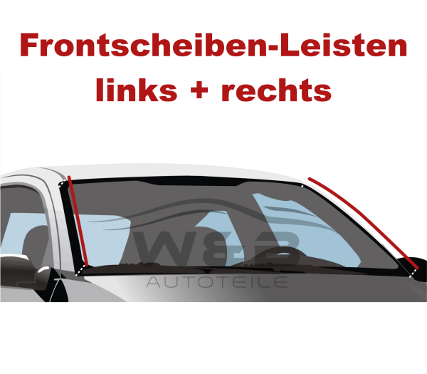 Leiste links + rechts für Frontscheibe BMW X1 F48 Zierleiste inkl.Clips Windschutzscheibe